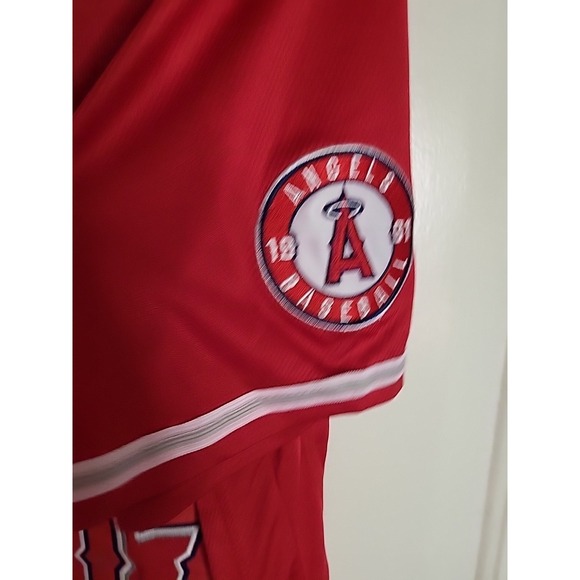 NWT Shohei Ohtani Anaheim Angels Red Alternate Flex Base Jersey MLB 52 (2XL) - Picture 9 of 13